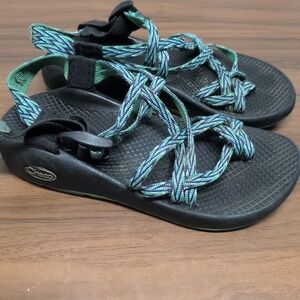 Chaco Womens ZX/2 Classic Outdoor Sandals Hiking Black Blue Purple Size 6